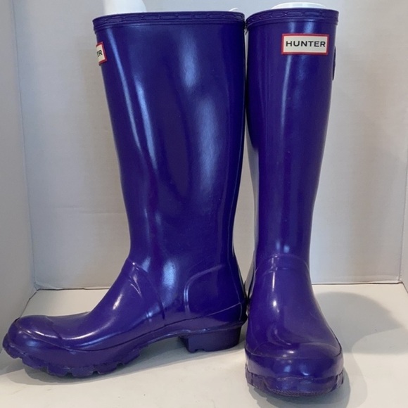 Hunter Shoes - Hunter Royal Purple Glossy Classic Size US 5
